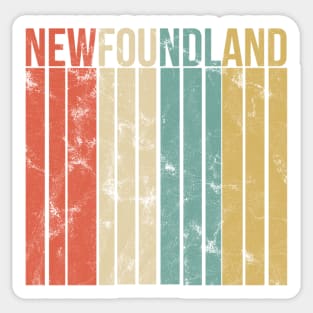 Newfoundland Retro Rainbow || Newfoundland and Labrador || Gifts || Souvenirs || Clothing Sticker